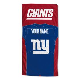 [Personalization Only] OFFICIAL NFL Jersey Beach Towel - New York Giants