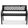 VEVOR Outdoor Bench,46 inches Metal Garden Bench for Outdoors, 480 lbs Load Capacity Bench, Outdoor Garden Park Bench with Backrest and Armrests