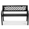 VEVOR Outdoor Bench,46 inches Metal Garden Bench for Outdoors, 480 lbs Load Capacity Bench, Outdoor Garden Park Bench with Backrest and Armrests