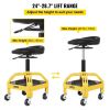 VEVOR Rolling Garage Stool, 300LBS Capacity, Adjustable Height from 24 in to 28.7 in, Mechanic Seat with 360-degree Swivel Wheels and Tool Tray