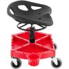 VEVOR Rolling Garage Stool, 300LBS Capacity, Adjustable Height from 18 in to 23 in, 360-degree Swivel Wheels (4")