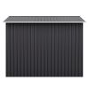 8' x 8' Outdoor Storage Shed, Metal Garden Shed with Double Sliding Doors, 4 Air Vents, Tool Storage House Shed for Yard, Patio, Lawn, Dark Grey