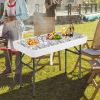 4 Feet Plastic Party Ice Folding Table with Matching Skirt