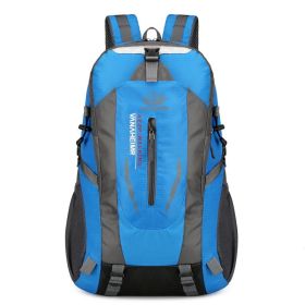 36L Travel Backpack Waterproof Hiking Daypack with Multiple Compartments and Pockets, Nylon Backpack for Camping (Color: Blue)