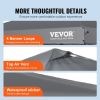 VEVOR Pop Up Canopy Tent, 10 x 10 ft, 250 D PU Silver Coated Tarp, with Portable Roller Bag and 4 Sandbags