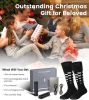 Heated Set Rechargeable - Heated Socks and Hand Warmers for Men - 2 Packs 6000mAh Electric Foot Warmers - Gifts for Camping, Hunting