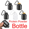 Mini Portable Protein Powder Bottles with Keychain Health Funnel Medicine Bottle Small Water Cup Outdoor Sport Storage